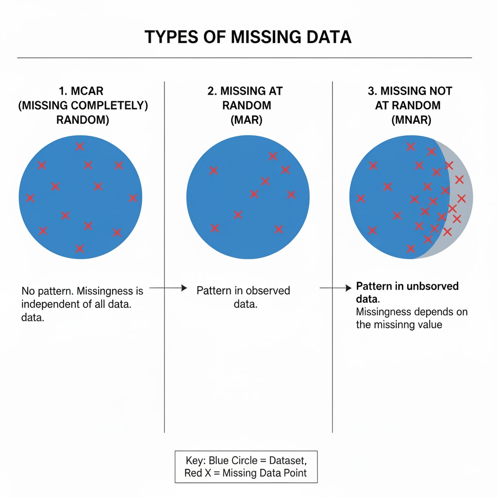 image showing the types of missing data